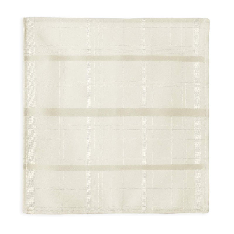 Newbridge 52 x 52 Inch Square Fabric Tablecloth, Elegance Plaid, 100% Polyester, No Iron Soil Resistant Dining Room, Party and Banquet Table Cover, Solid Textured, Beige - Image 4